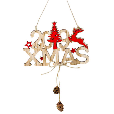 

〖Follure〗Christmas New Year Alphabet House Plate Christmas Hollow Door Hanging Pendant