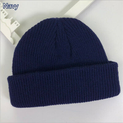 

1pc Unisex Men Women Beanie Hat Warm Ribbed Winter Turn Ski Fisherman Docker Hat