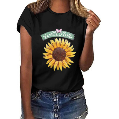 

Starmoon Women Girls Plus Size Lips Print Short Sleeved T-shirt Blouse Tops
