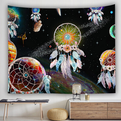 

Toponeto Colorful Dream Catcher Tapestry Bohemia Hippie Wall Hanging Bedspread Dorm Decor