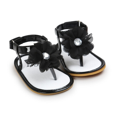 

Newborn Baby Boy Girl Shoes First Walker Toddler Shoes Big Flower Princess Style Stripe Soft Anti-skid Summer Infant Shoes