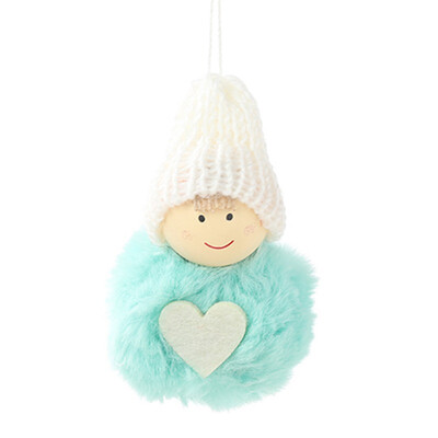 

New Hot Holiday Tree Decoration Knitted Pom Pom Plush Doll Christmas Pendant Drop finial Ornaments Xmas