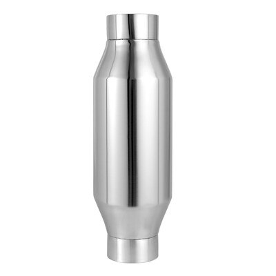 

25 Inch Inside Inlet MufflerUniversal Stainless Steel Exhaust Muffler Deep Sound for Cars 12" Overall Length