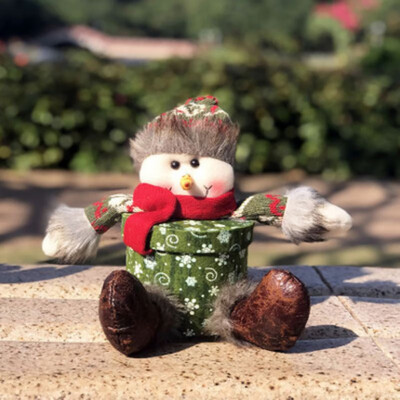 

Storage Pouch Christmas Decoration Christmas Gift Box Cute Bear Doll Ornaments For Home New Year Favour Wrap Storage Party Decor