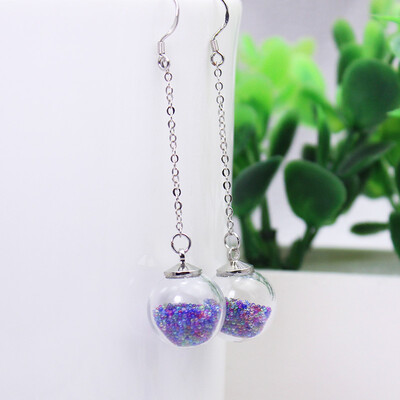 

2019 new summer style beads Drop earrings for women candy color chain pendant