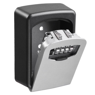 

4 Digit Combination Key Lock Box Wall Mount Safe Security Storage Case Organizer