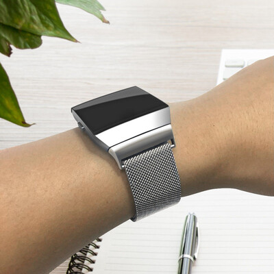

〖Follure〗Large Replacement Milanese Stainless Steel Watch Band Strap For Fitbit Ionic BK
