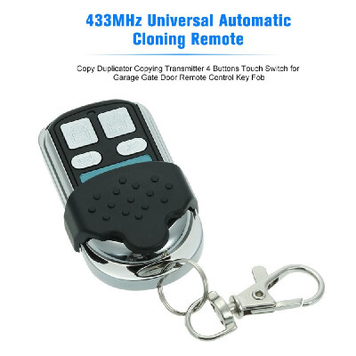 

433MHz Universal Automatic Cloning Remote Control Copy Duplicator Copying Transmitter 2 Buttons Touch Switch for Garage Gate Door