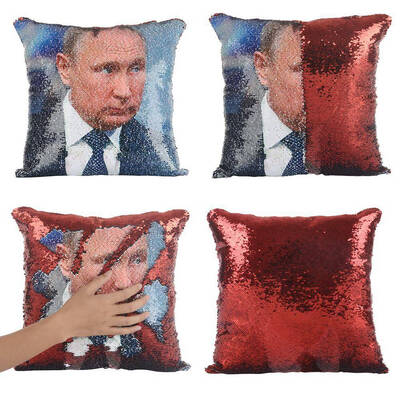 

Super Shining Trump Reversible Color Changing Pillow Case Magical Cushion Cover Sequins Pillow Cover