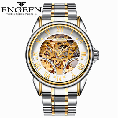 

Gobestart FNGEEN Water Resistant Stainless Steel Watch Automatic Mechanical Men Watch