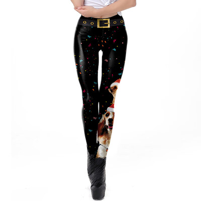 

Thin Leggings Women Christmas Tree Pattern Stylish Leggings Custom Workout Pant