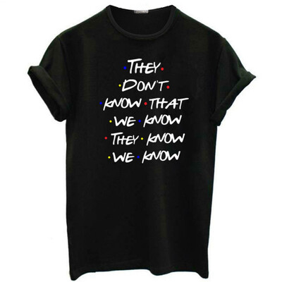 

Friends T-Shirt Letter Printing Lunoakvo Shirt Friends Tshirt Short Sleeve Womens Top Tee