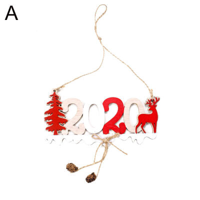 

Christmas 2020 New Year Xmas Hanging Ornament Door Plate Window Tag Party Decor