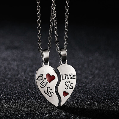

Alloy Simple Double Cat Necklaces Pendants for Women Hollow Love Heart Chain Jewelry Fashion Round Charm Necklace Gold Collier