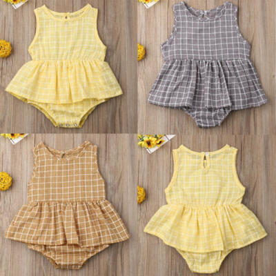 

Summer Newborn Toddler Infant Baby Girl Clothes Ruffle Romper Jumpsuit Outfit