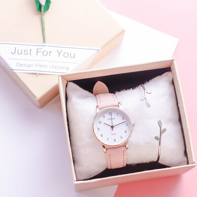 

Lin Xiaozhai Red Cherry Blossom Girl Watch Female Inssen College Students Small Fresh Joker Korean Simplicity