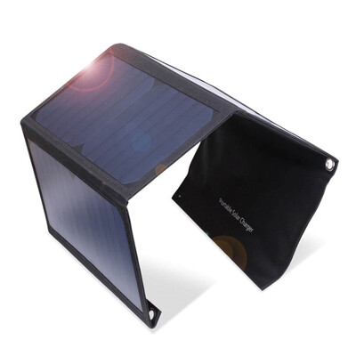 

21W Dual USB Portable Sunpower Solar Charger Panel Power Emergency Water Resistant Folding Bag PJ0710-1111
