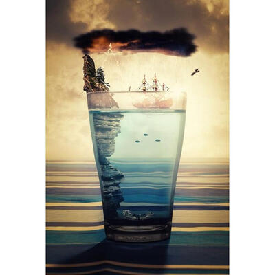 

5D DIY Full Drill Diamond Painting Cup Scenery Cross Stitch Embroidery Kit