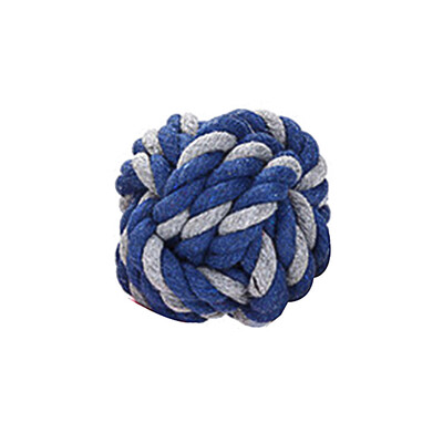 

8cm Medium Size Pet Dog Braided Cotton Rope Knot Ball Chew Toys Teeth Cleaning Ball Random Color