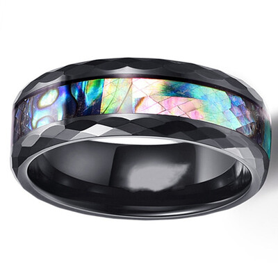 

Charm Couple Ring Tungsten Carbide Men Ring Black Gold Filled Blue Sapphire Women Wedding Ring