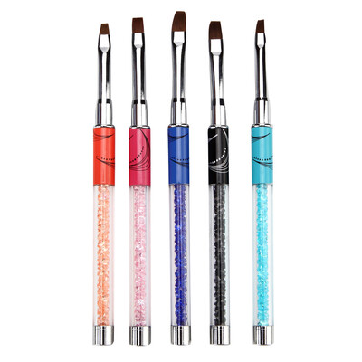 

〖Follure〗5 PCS UV Gel Pen Nail Art Carving Pen Brushes Acrylic Handle Salon Tool