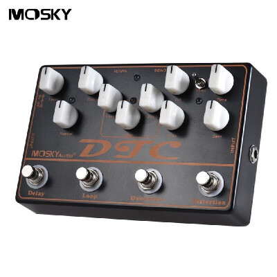 

MOSKY DTC 4-in-1 Electric Guitar Effects Pedal Distortion Overdrive Loop Delay