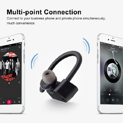 

LY-20 Wireless Bluetooth TWS Headphones with Mic Sweat-proof Sport Headset Ear Hook Support Single Headset Working with Rechargeab