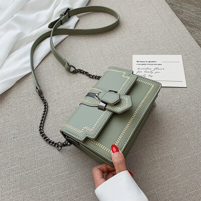 

Bags handbags 2019 new French small texture shoulder bag Western fashion wild Messenger chain small square bag