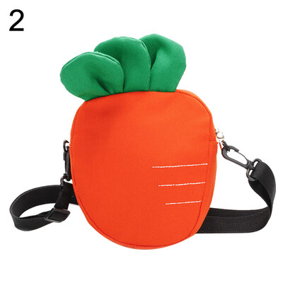 

Lovely Carrot Strawberry Canvas Mini Pouch Kid Girl Boy Crossbody Shoulder Bag