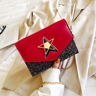 

Tailored Womens Retro Chain Shoulder Bag Star Map Diagonal Cross Bag Small Square Bag