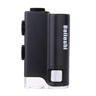 

60-100X Multifunctional Adjustable Microscope with LED&UV Light Loupe Magnifier for Jewelry Gem Magnifying Tool