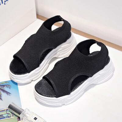 

Socks sports sandals womens summer Korean ulzzang Joker muffin thick-soled casual beach shoes