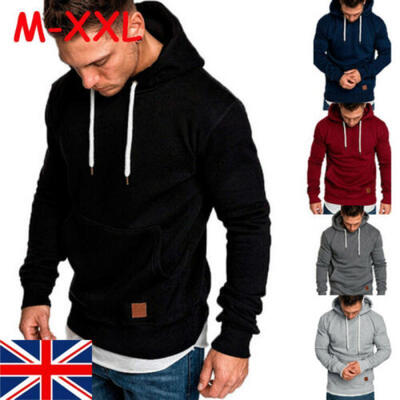 

UK Mens Warm Hoodie Hooded Sweatshirt Coat Jacket Outwear Jumper Winter Sweater