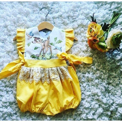 

Newborn Toddler Baby Girls Fairy Lace Romper Jumpsuit Sunsuit Outfit Clothes