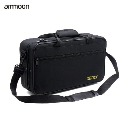 

ammoon Bb Clarinet Case Gig Bag Backpack Box Water-resistant 600D Foam Cotton Padding with Adjustable Single Shoulder Strap