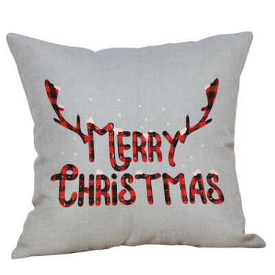 

Tailored Christmas Pillow Case Glitter Cotton Linen Sofa Throw Cushion Cover Home Decor