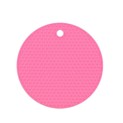 

Kitchen Gadget Long-lasting Silicone Round Non-slip Heat Resistant Mat Cushion Placemat Pot Holder Purple