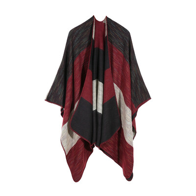 

Roseonmyhand Women Winter Knitted Cashmere Poncho Capes Shawl Cardigans Sweater Coat