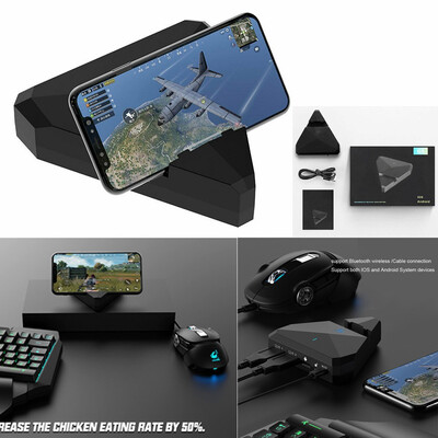 

YIWULAMobile Gamepad Keyboard Mouse Converter Adapter Dock For Android For IOS NEW