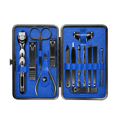 

15-In-1 Pedicure & Manicure Set Nail Clippers File Trimmer Beard Shaving Tools Travel & Grooming Kit