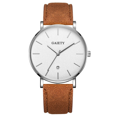 

Gobestart Fashion Simple Simple Casual Calendar Business Leather With Strap Mens Watch