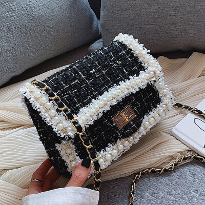 

The net red small bag female 2019 autumn new tide Korean version wild messenger bag chain fashion small square bag