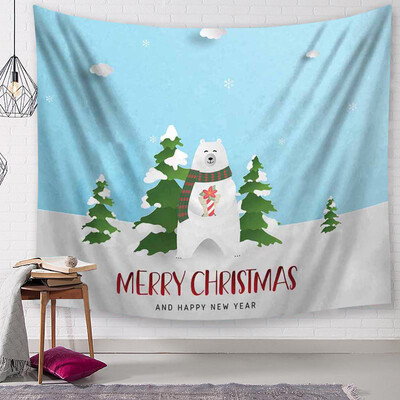 

Siaonvr Christmas Tapestry Santa Print Wall Hanging Tapestry Art Home Decor