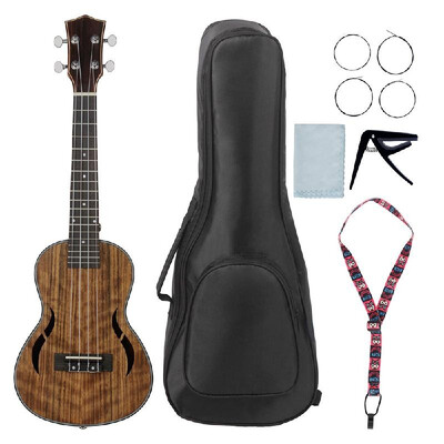 

21 Inch Acoustic Soprano Ukulele Ukelele Uke Mahogany Wood Nylon Strings Close Type Tuning Pegs with Carry Bag Capo Cleaning Cloth