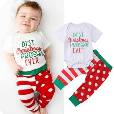 

Infant Toddler Newborn Baby Girl Boy Romper Tops Long Pants Outfits Clothes 3-24M