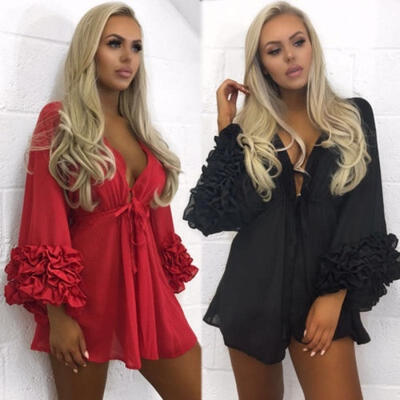 

Women Summer Beach Bikini Cover Up Short Swimwear Dress Bathing Suit Kaftan Robe