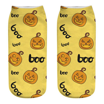 

New Funny Happy Halloween Socks 3D Printed Woman Socks Pumpkin Lantern Pattern Short Socks Party Supplies Harajuku Ankle Socks