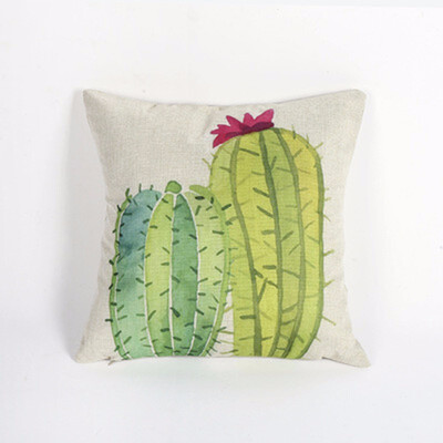 

New Pillow Simple Fashion Living Room Nap Pillow Burlap Cactus Plant Cushion Pillow Bed Backrest Report