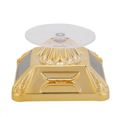 

Greensen Elegant Solar Showcase Turntable Rotating Jewelries Display Stand with Light