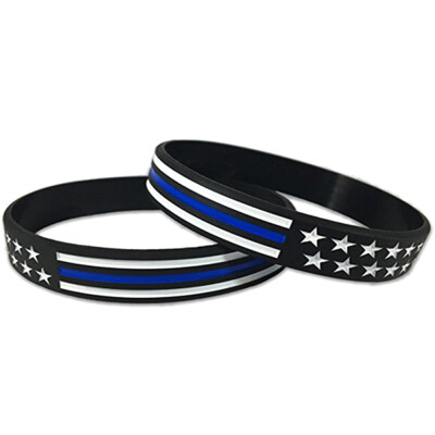 

Thin Blue Line American Flag Bracelet